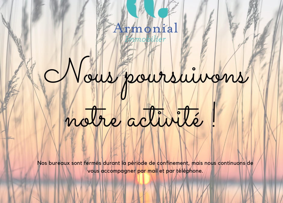 Nous poursuivons notre activité